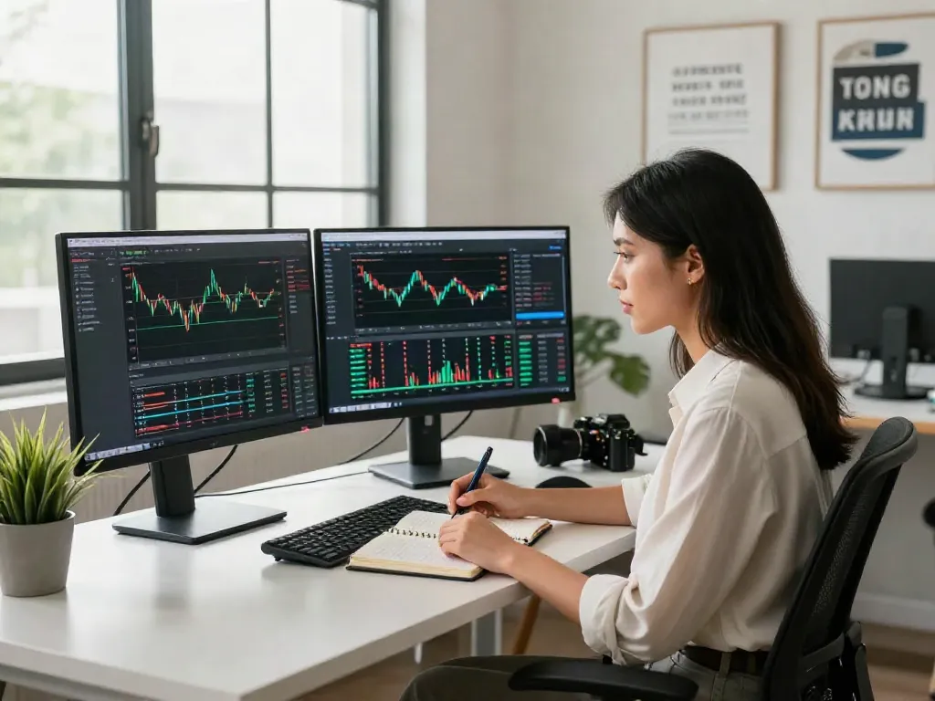 Couponeau, la plateforme de trading assistée par IA dans un environnement de travail moderne.