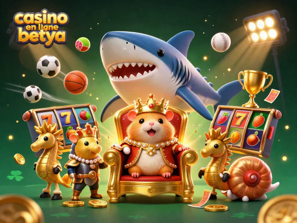 Experience the excitement at casino en ligne betya with a vibrant 3D scene featuring a hamster king and thrilling game elements.