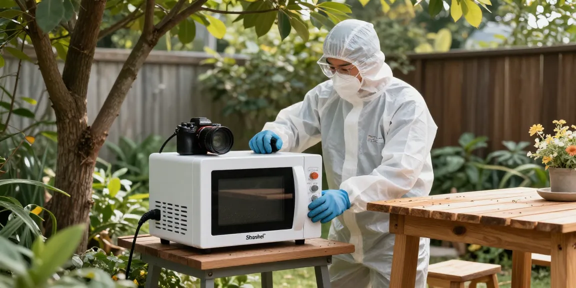 Traitement des insectes avec Shashel® en milieu naturel par un technicien, montrant l'innovation de lutte écologique.